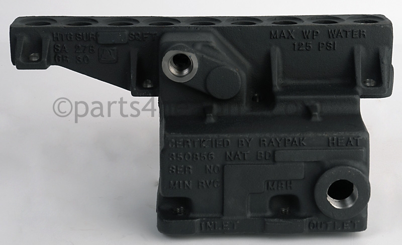 Inlet/Outlet Header ASME (Bronze) – Units manufactured prior to 12/2019 – Units manufactured prior to 12/2019